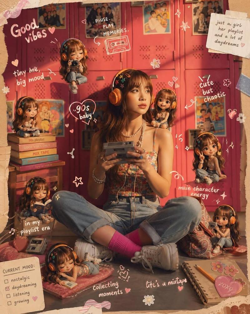 Scrapbook 真人图与迷你分身