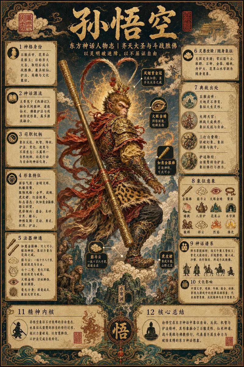 东方神话人物志百科海报