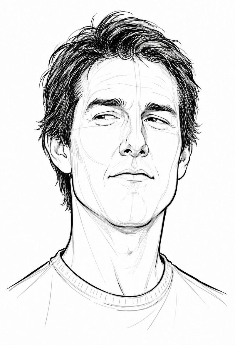 Monochrome Caricature Portrait Sheet