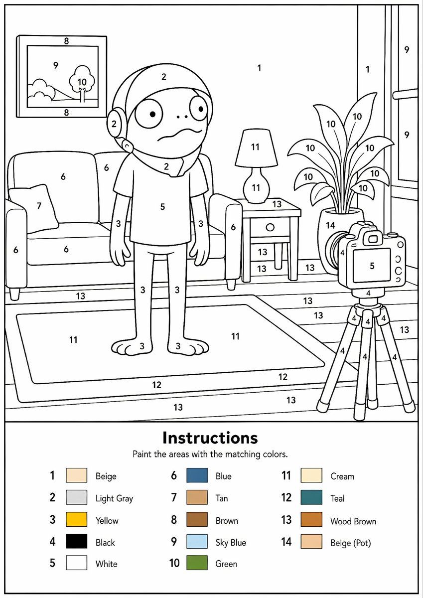 Printable Paint by Numbers