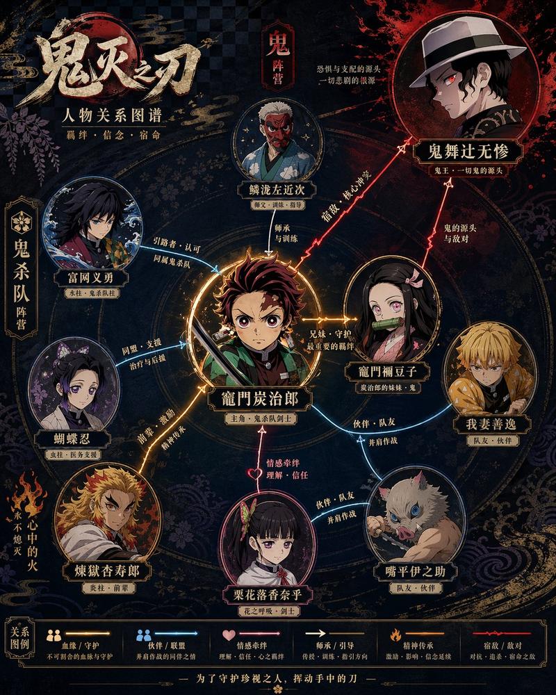 Character Relationship Map Poster