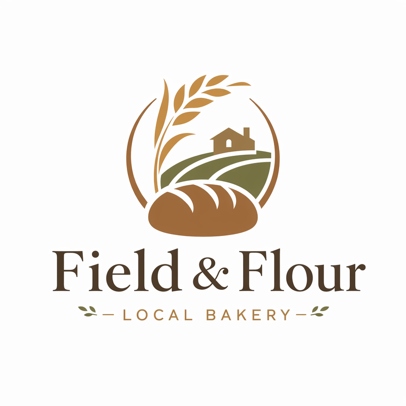 Minimalist bakery logo — Field & Flour