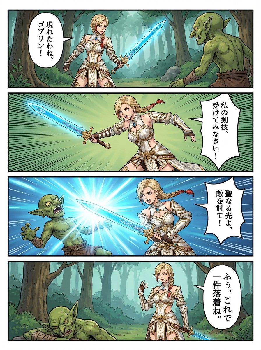 原创角色安娜的四格 RPG 漫画