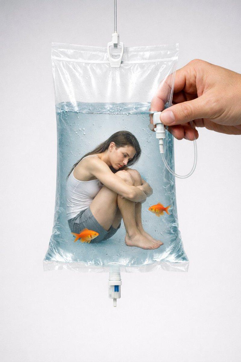 概念性编辑视觉提示：人类水族馆