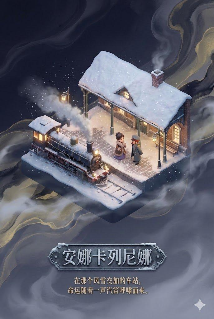 安娜·卡列尼娜立体模型海报,梦工厂风格