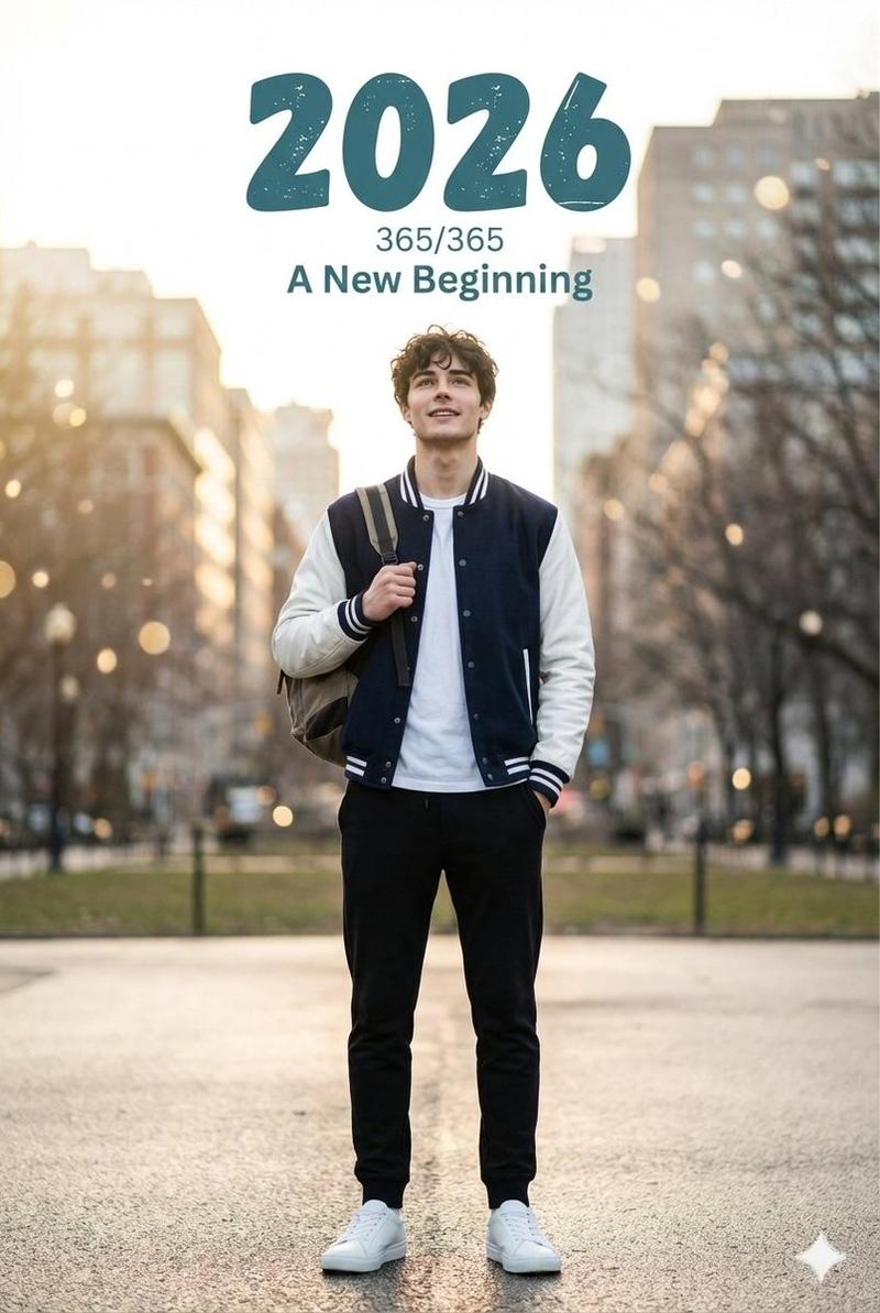 Cinematic New Year's Portrait with Typography