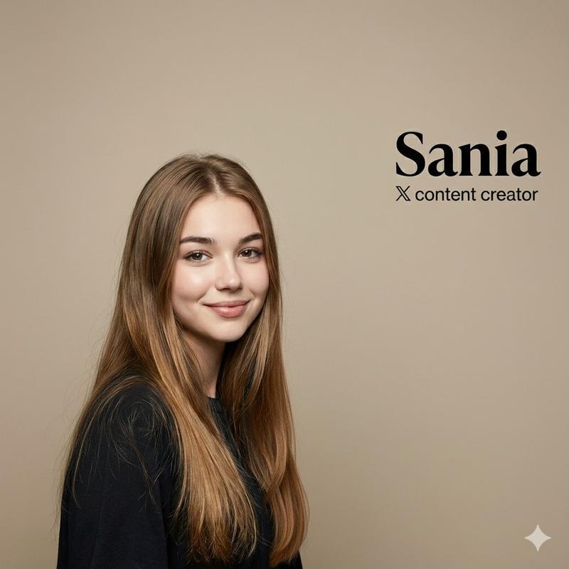 High-end professional studio portrait with custom text overlay