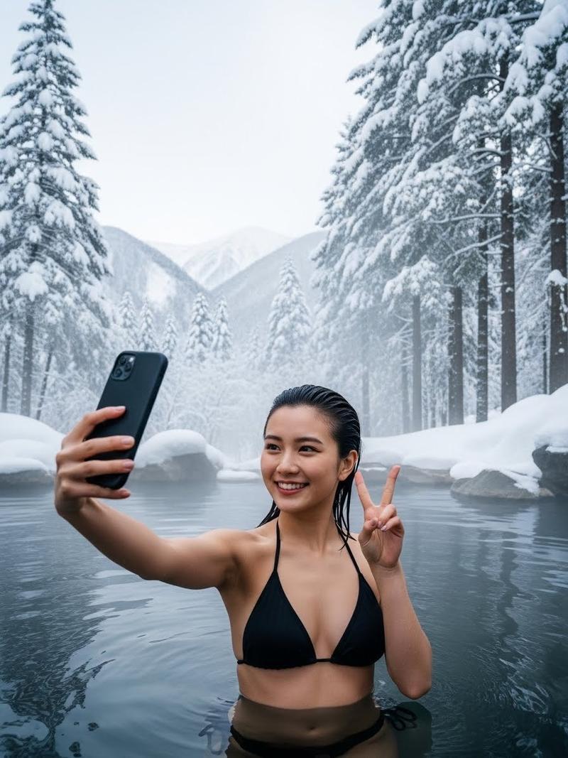温泉中的超写实日本女性网红