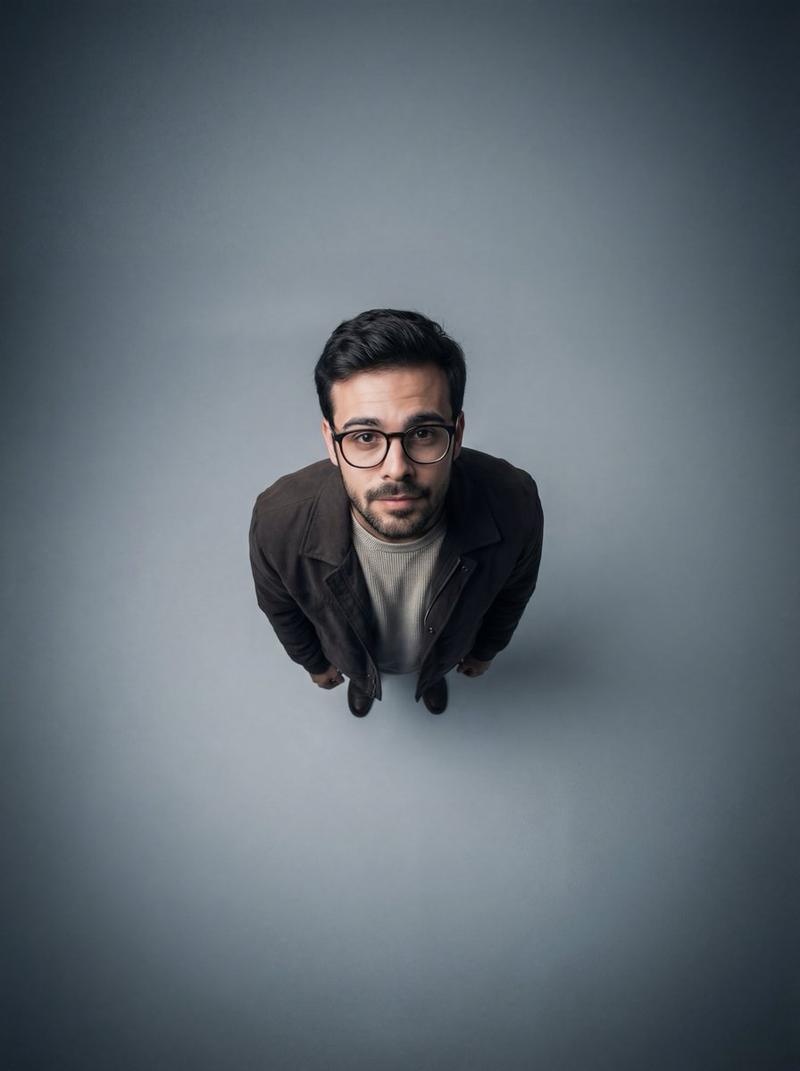 电影感广角畸变俯视人像