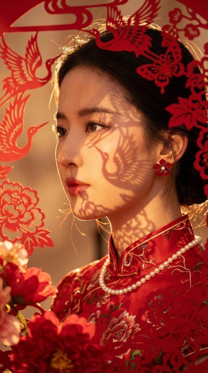 超写实新中式人像,搭配 Gobo 灯光