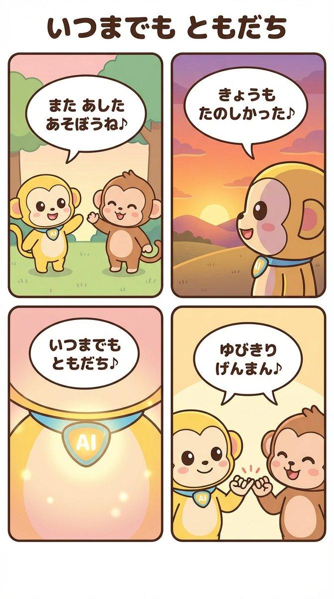 生成四格漫画：《永远的朋友》