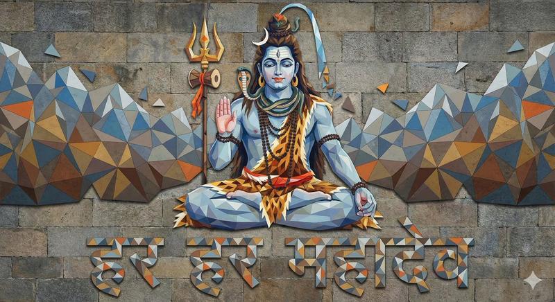Mahadev 三角形艺术提示