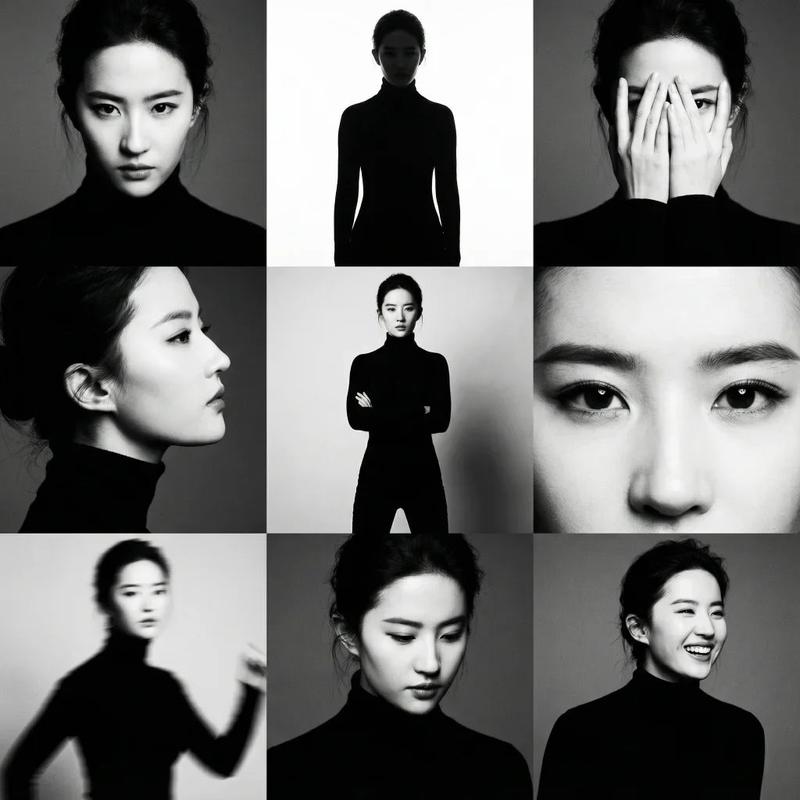 3x3 Black and White Photo Collage