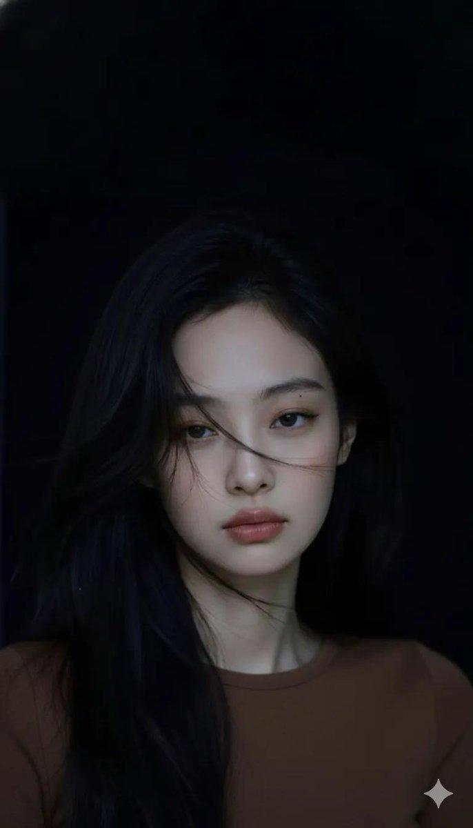 身穿棕色上衣的电影感人像特写