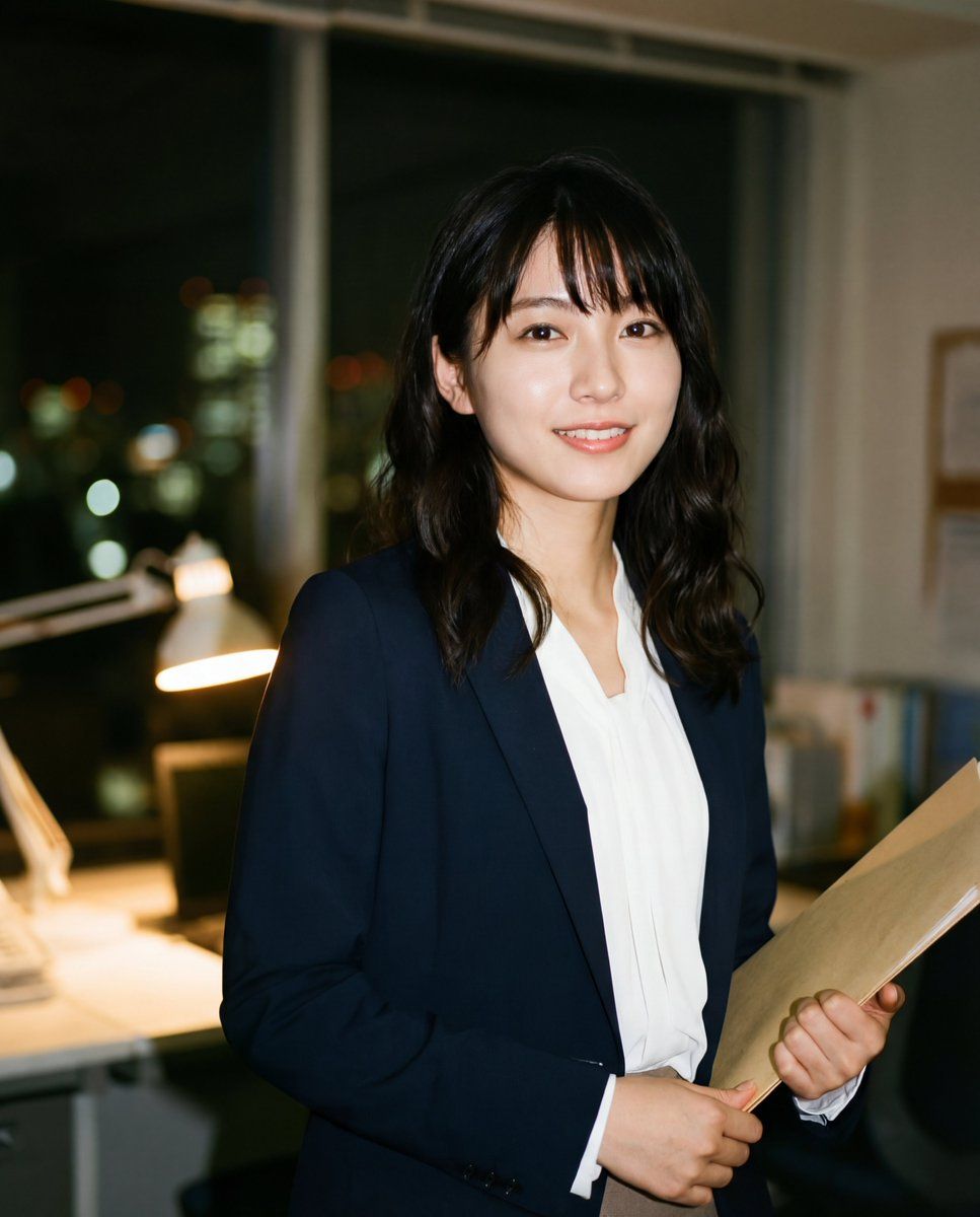 日本办公室女郎 (OL) 的写实抓拍肖像