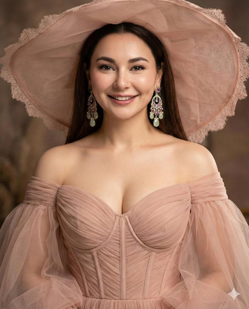 身着绷带礼服的南亚女性高级定制肖像