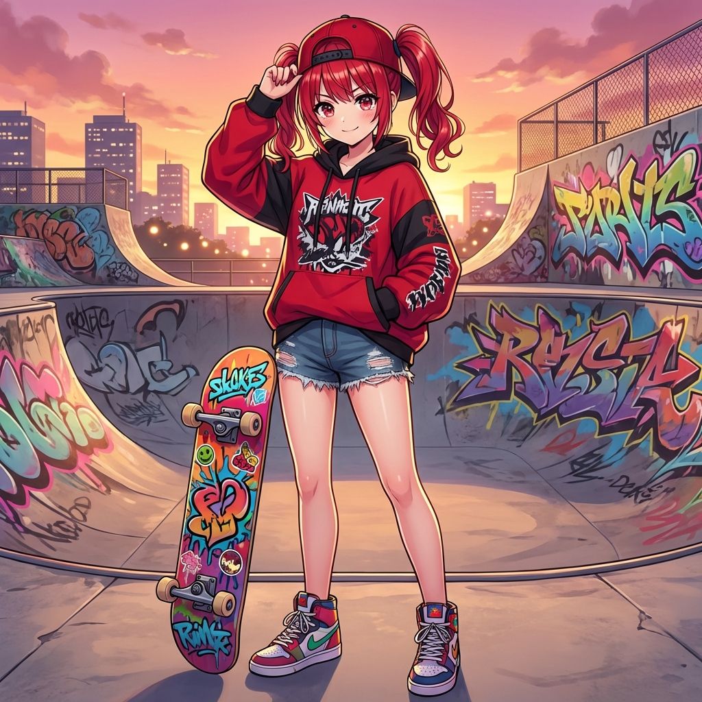 蜕变为滑板女孩