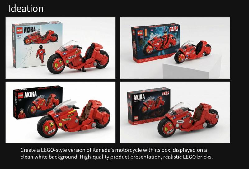 LEGO 金田摩托车产品拍摄提示