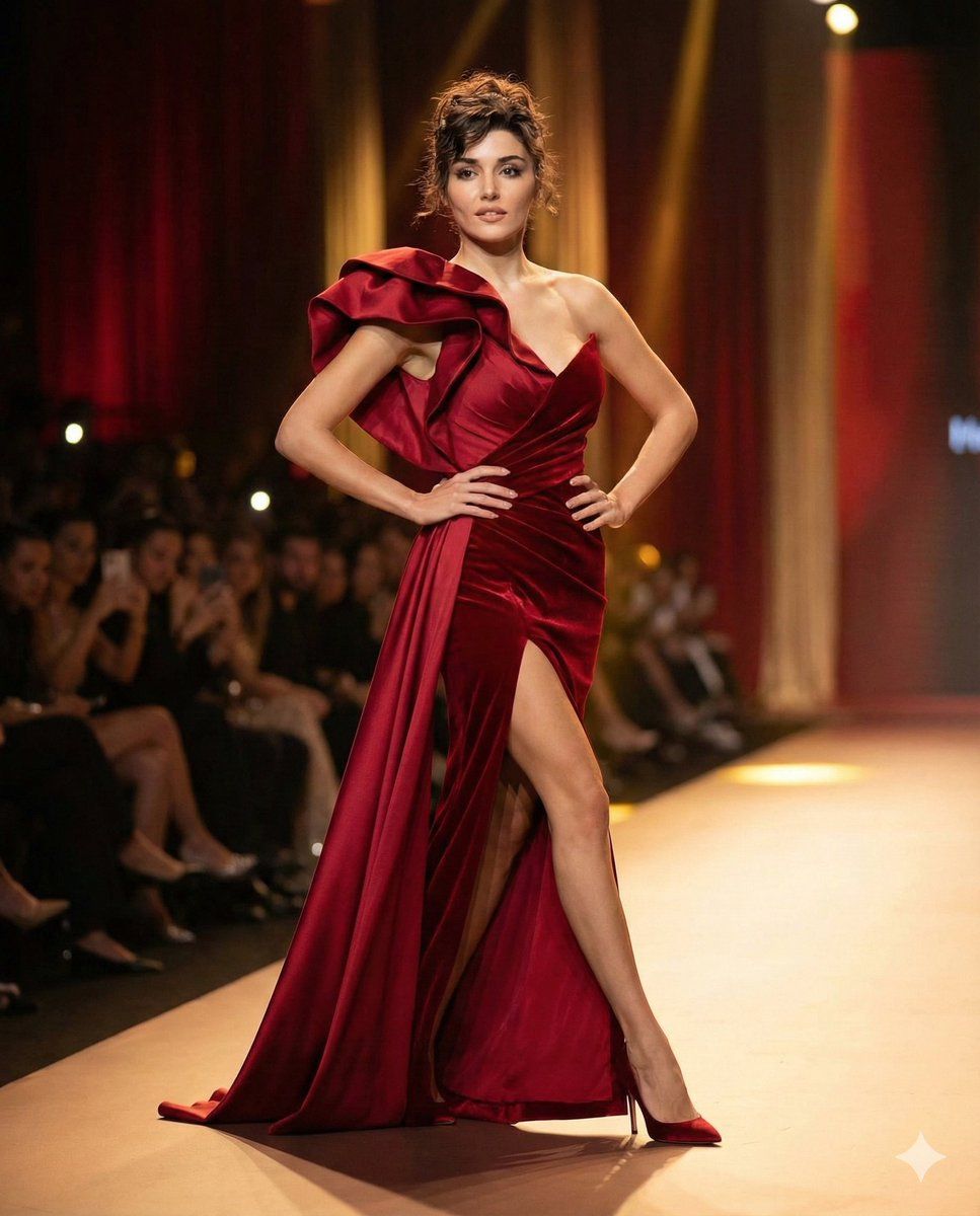 Hande Erçel 的高级定制时装秀编辑特辑