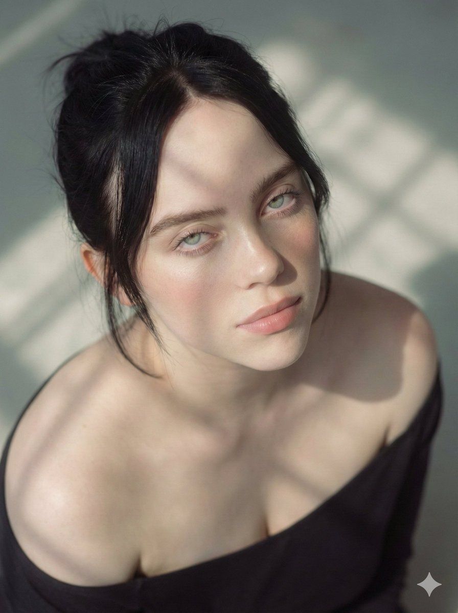 Ana De Armas、Billie Eilish 和 Sydney Sweeney 的多帧电影肖像提示(印地语/英语)