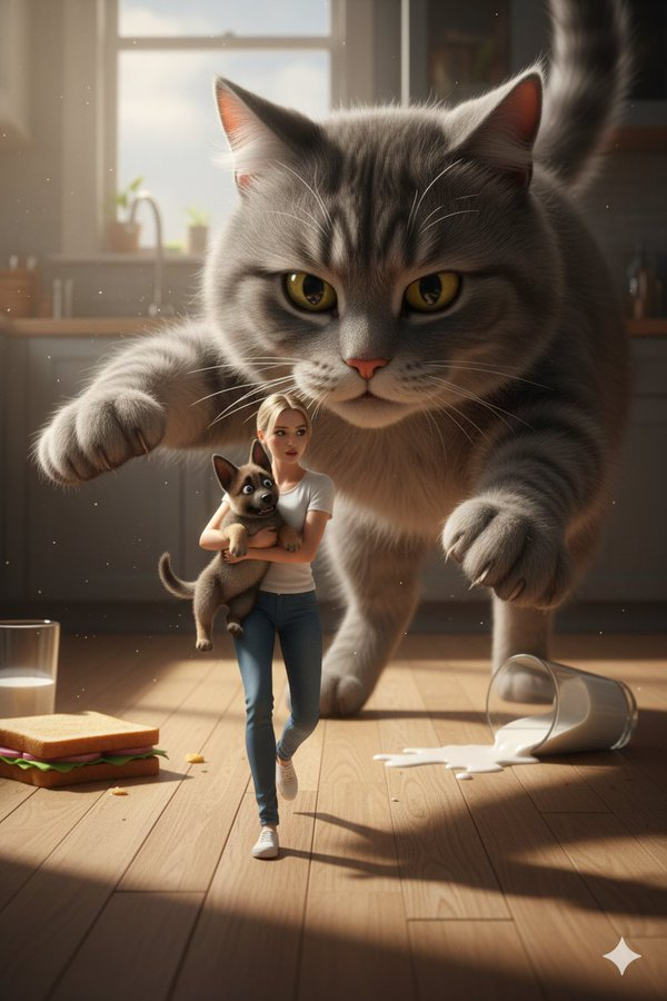 电影巨猫追逐小女人