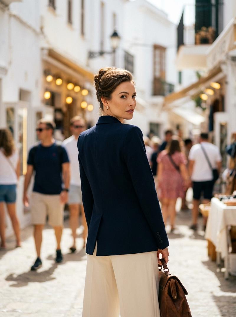 高定时装地中海街头肖像提示