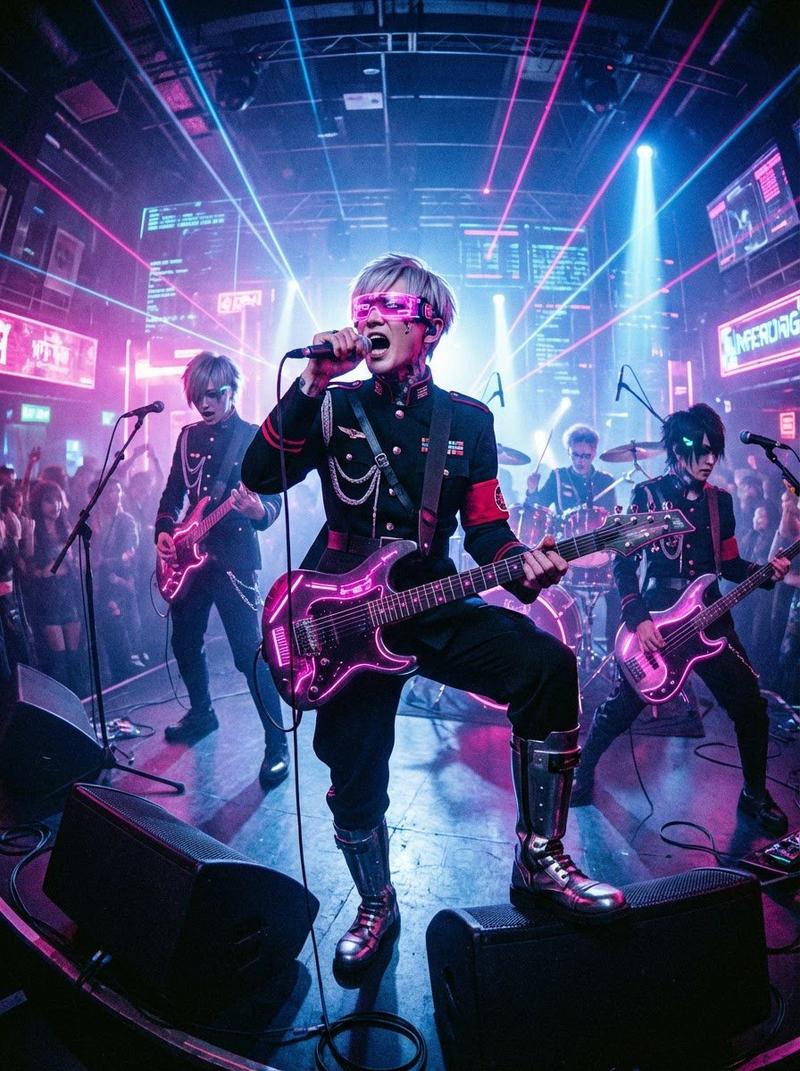 赛博朋克日本乐队现场表演