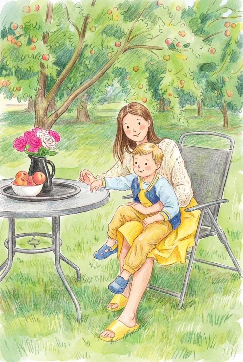 儿童读物风格的彩色铅笔和水彩插画