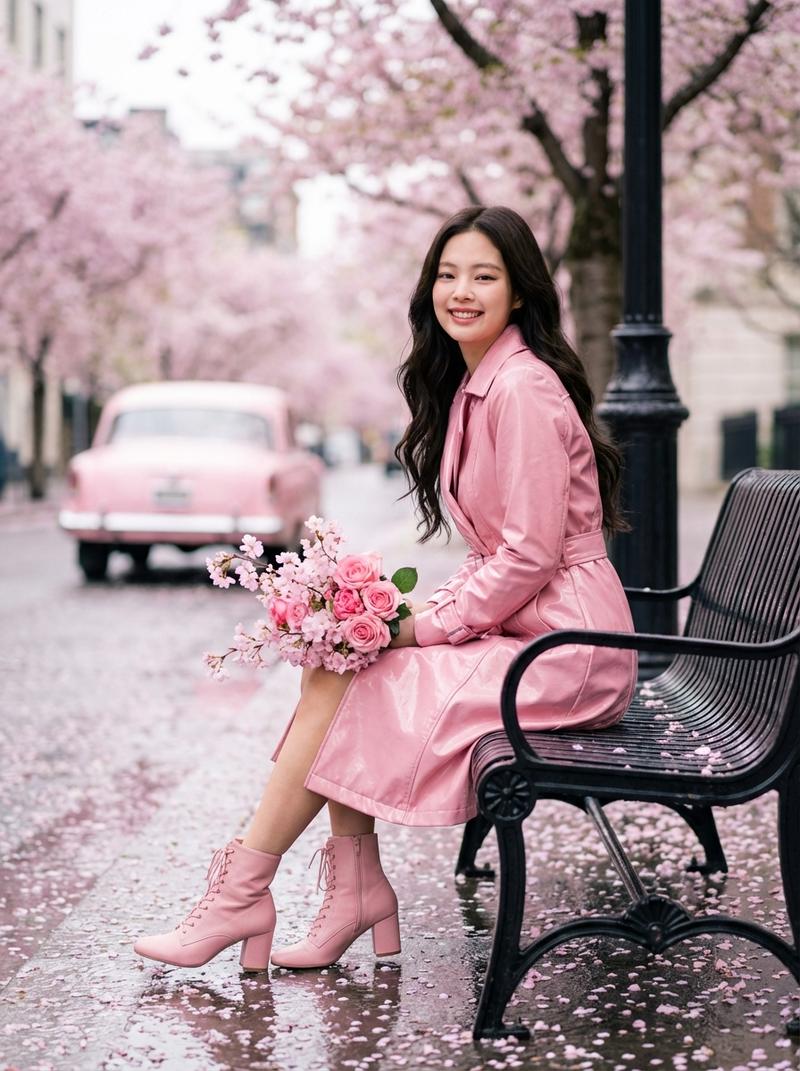 Jennie Kim 粉色春日肖像