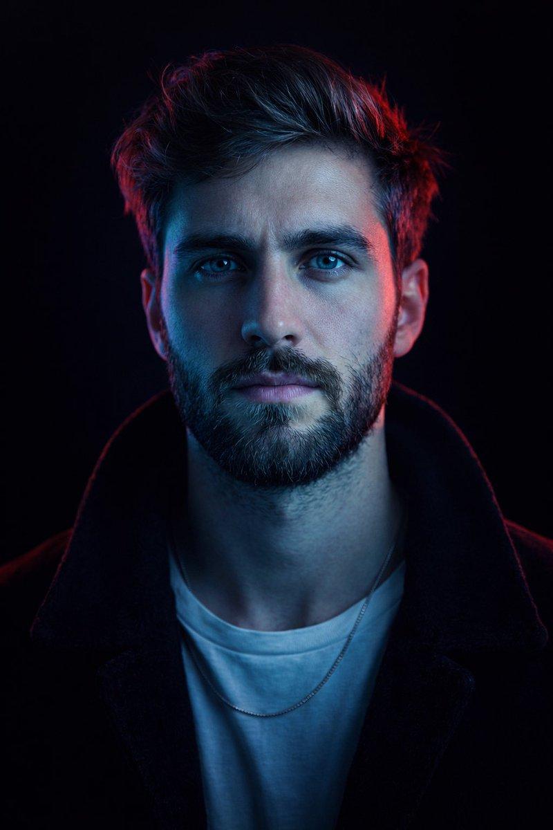 Symmetrical studio male portrait: GPT Image 2 prompt