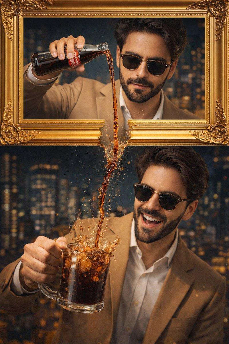 Dual-frame Cola pour ad: GPT Image 2 prompt