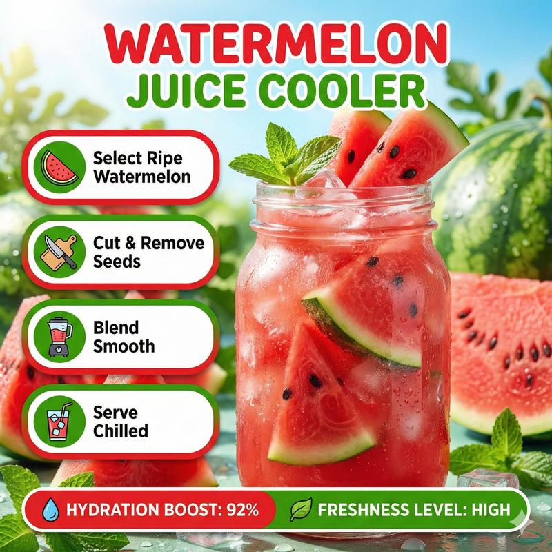 Watermelon juice infographic: GPT Image 2 prompt