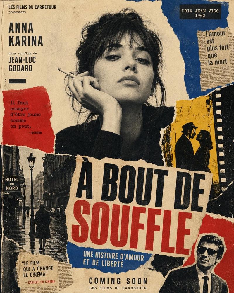 Vintage French New Wave movie poster: GPT Image 2 prompt