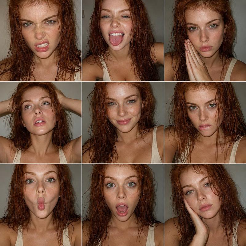 FACS 3x3 redhead expression collage: GPT Image 2 prompt