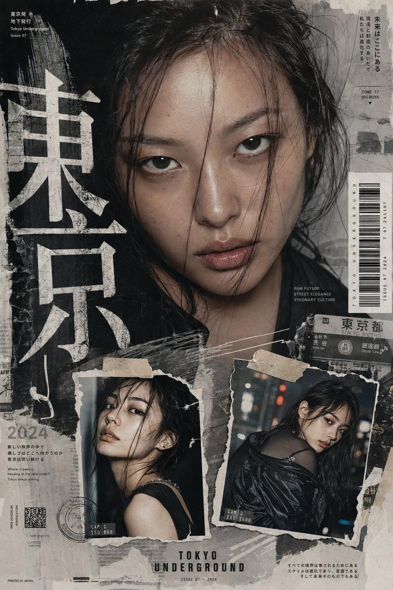 Tokyo neo-Y2K fashion zine collage poster: GPT Image 2 prompt
