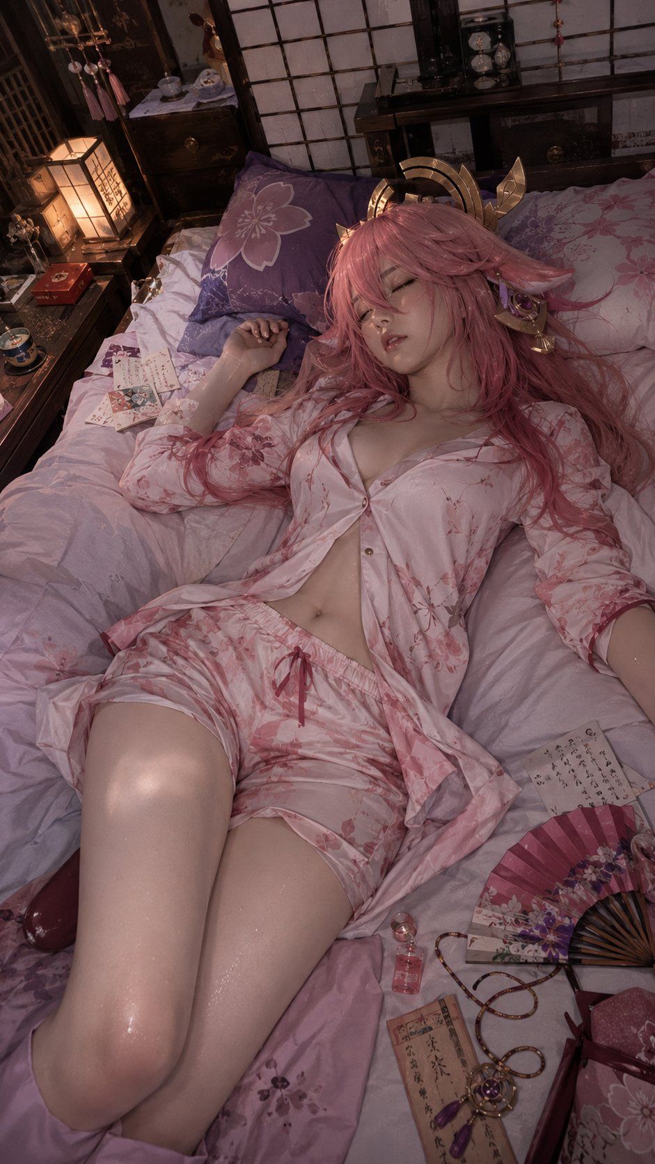 Honkai character realistic sleep snapshot: GPT Image 2 prompt
