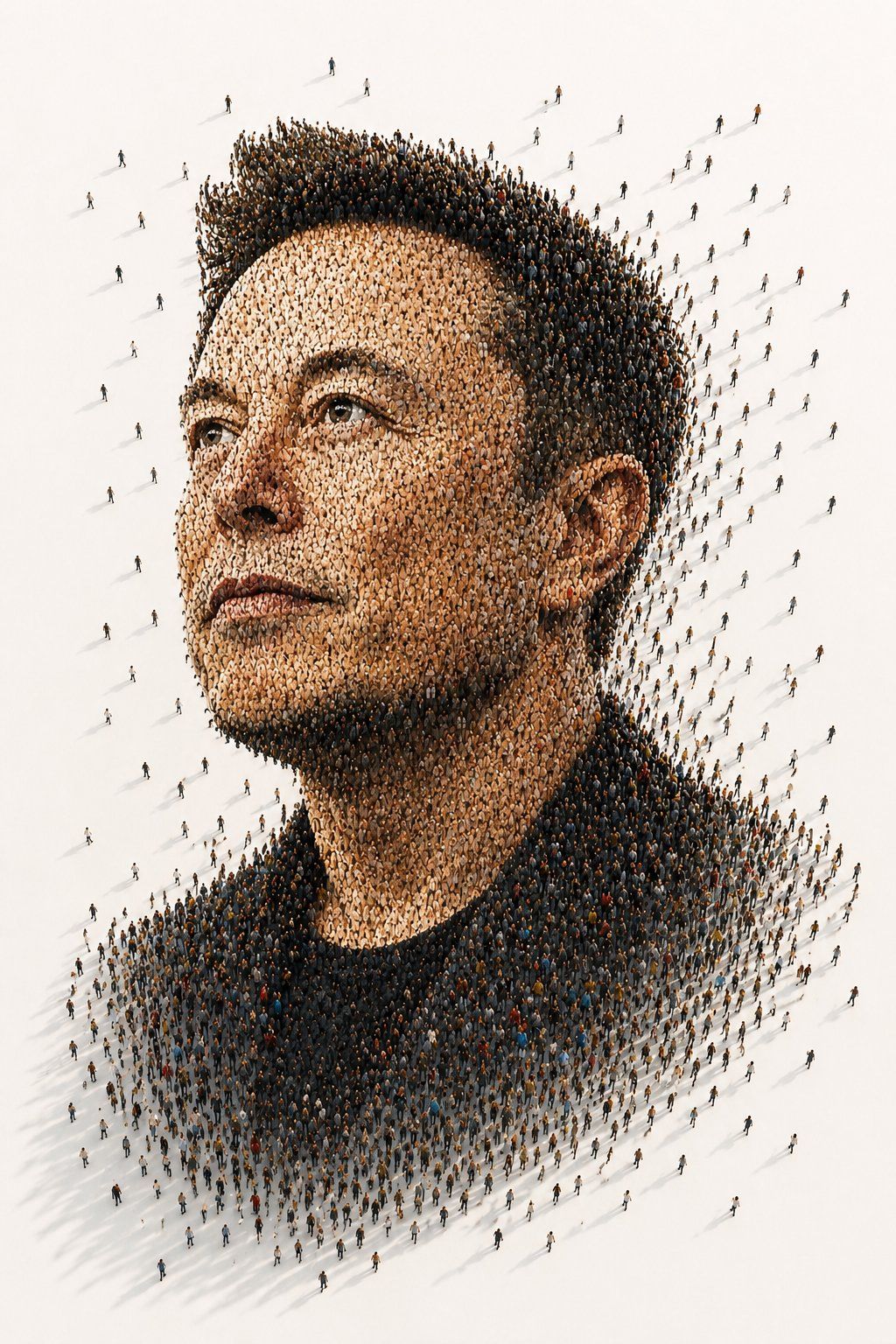 Crowd portrait mosaic of a celebrity: GPT Image 2 prompt