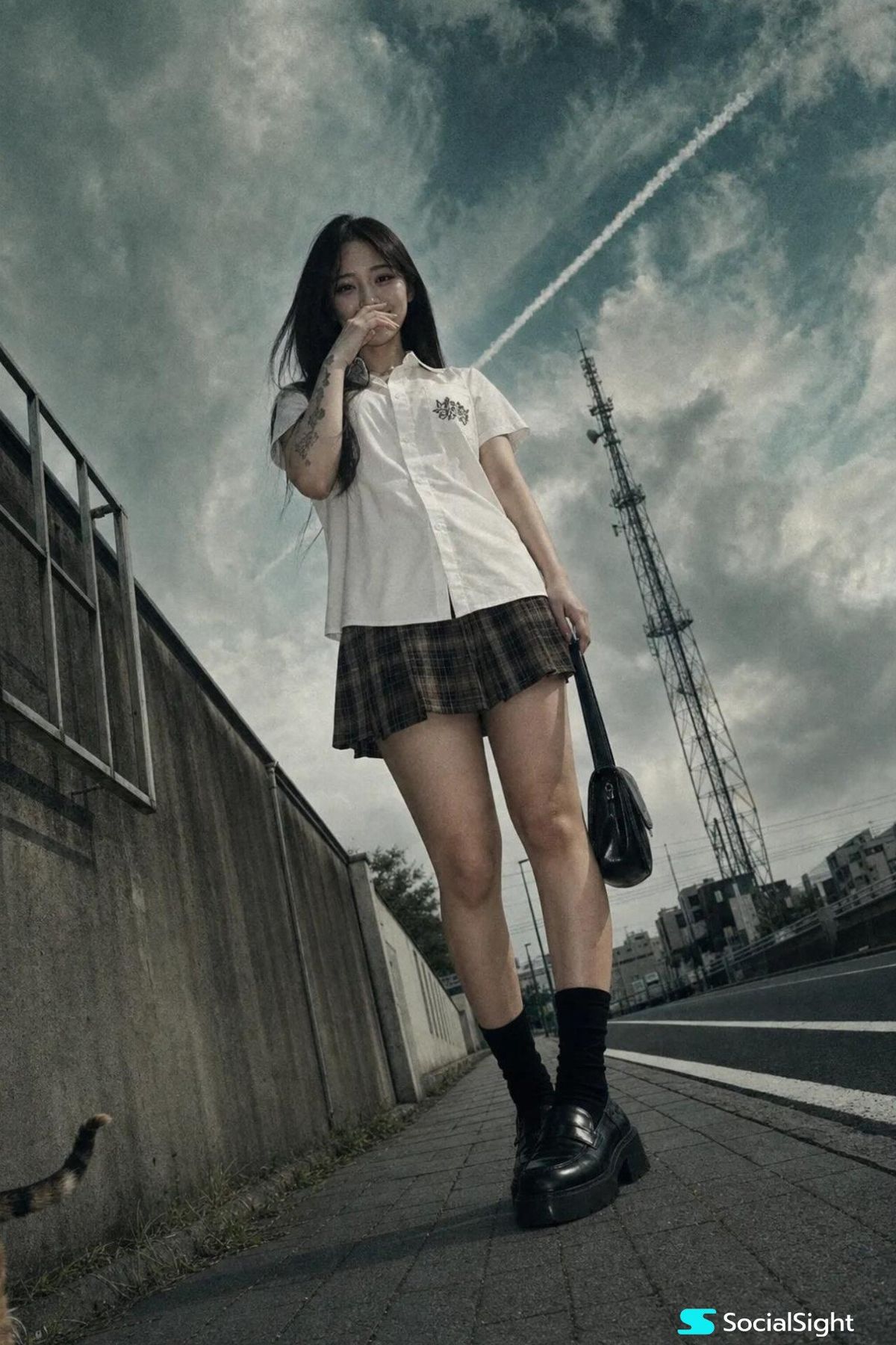 Low-angle Tokyo street portrait: GPT Image 2 prompt