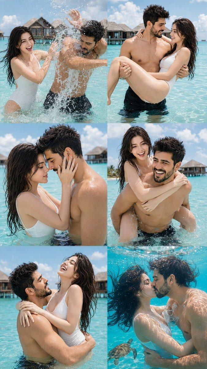 Tropical romance collage: GPT Image 2 prompt