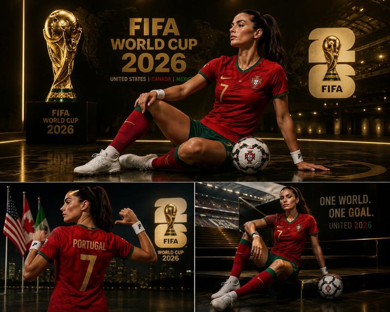 2026世界杯葡萄牙女球迷运动海报