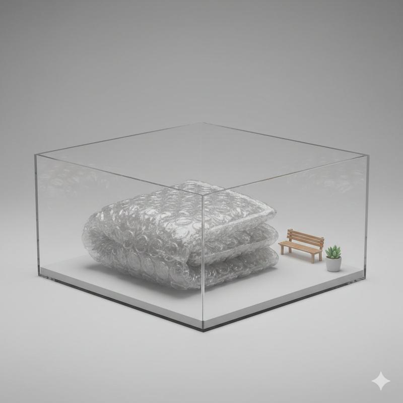 3D微缩世界中的透明气泡膜时尚手机艺术