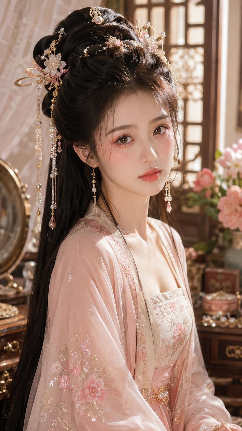 古风贵女水光美妆特写
