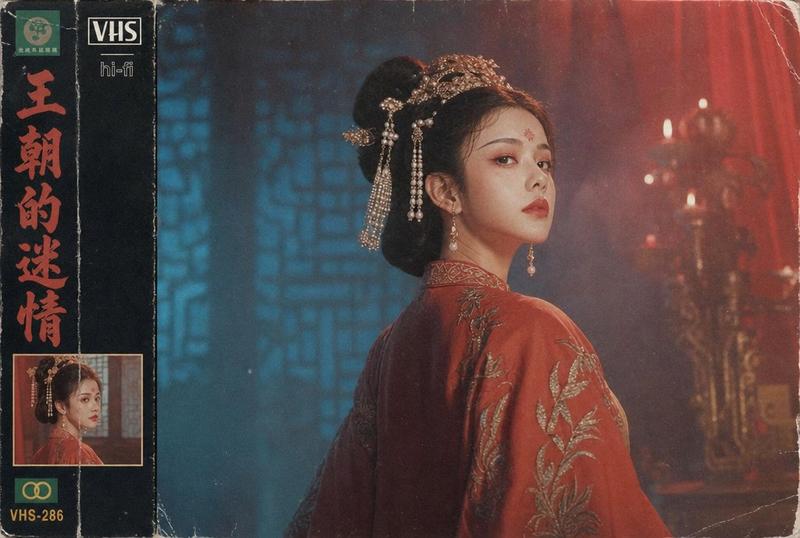 古仕女复古录像带风格像