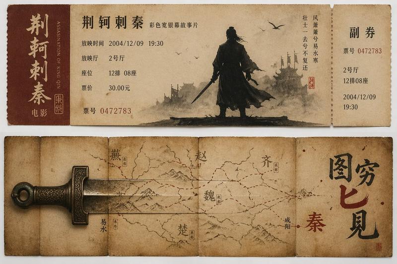 图穷匕见古风电影票根设计