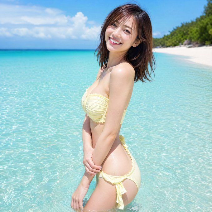 蔚蓝海岸比基尼美女