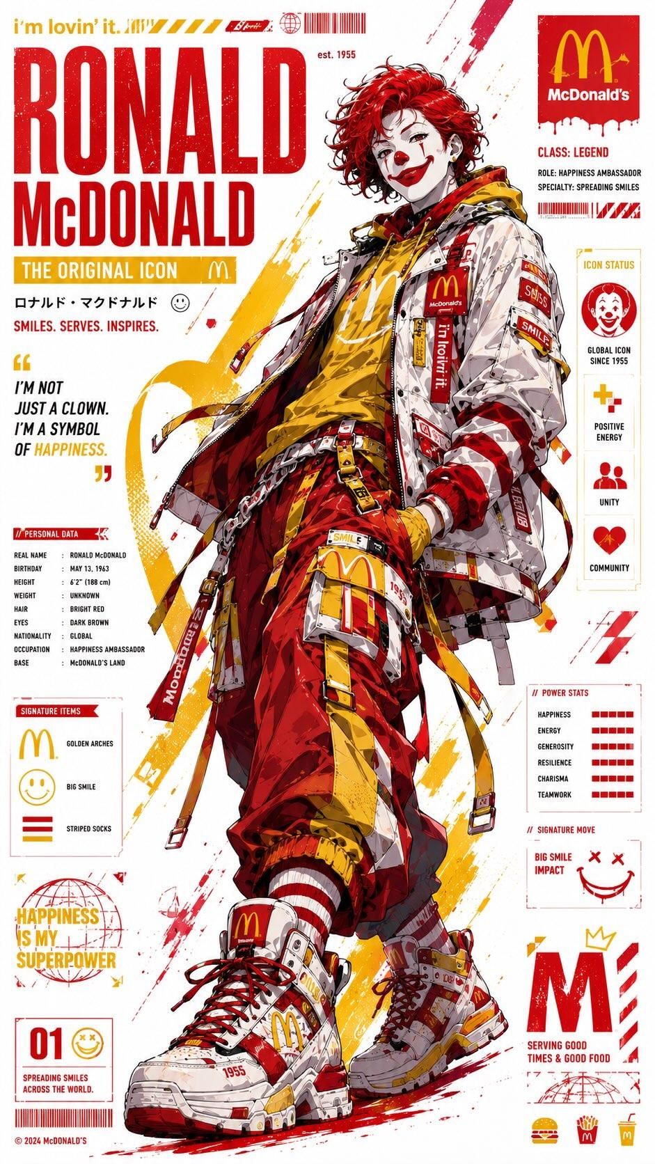 机能潮流风格动漫品牌吉祥物商业海报