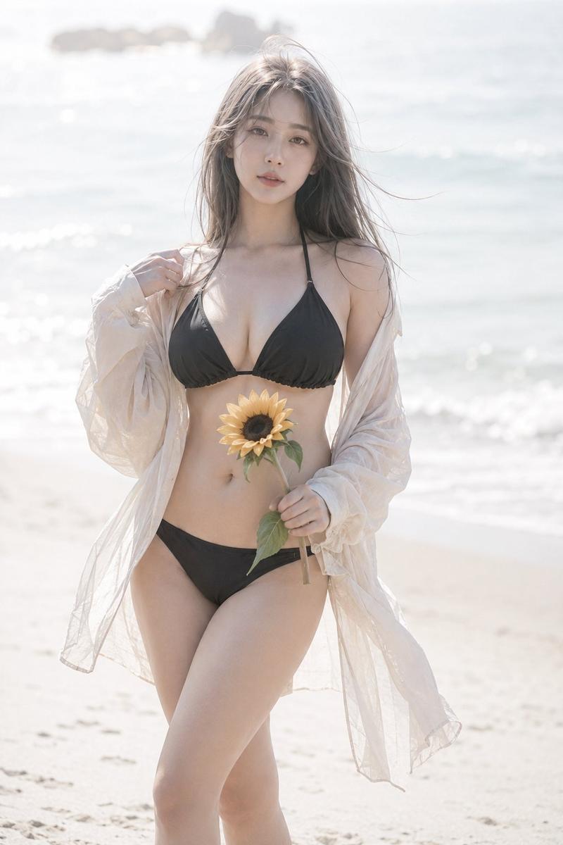 梦幻日系夏日海边人像写真