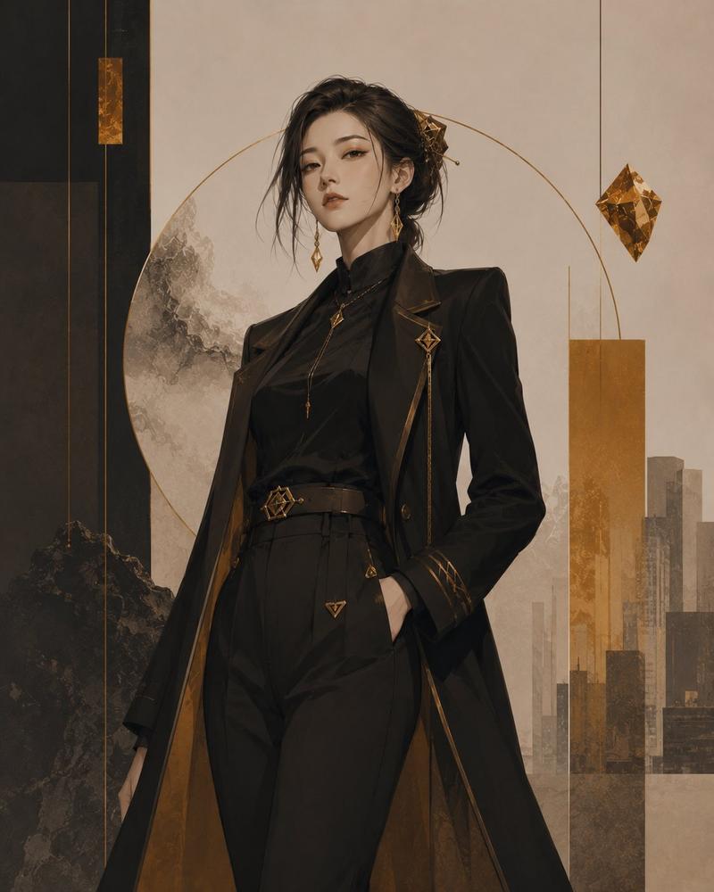 东方成年女性人物插画系列