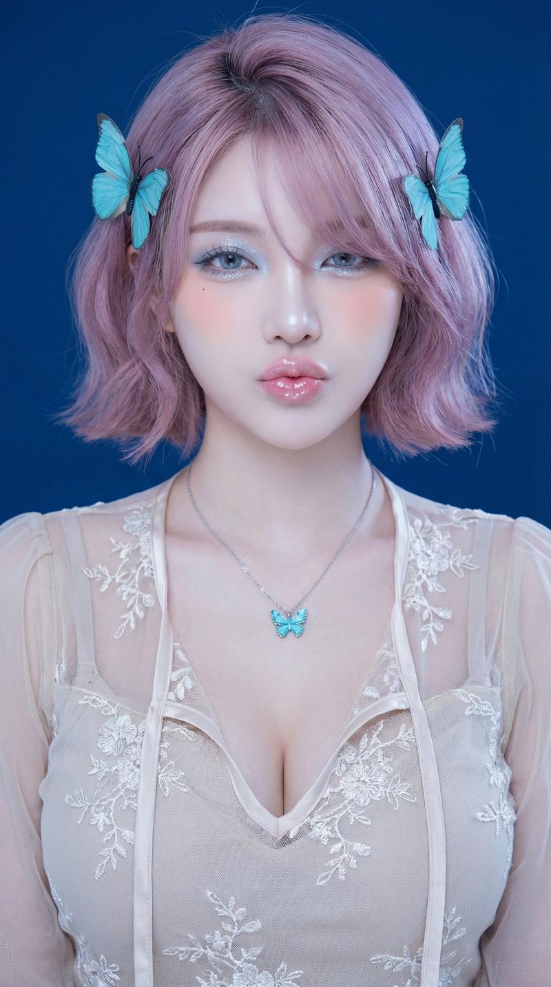 冰蓝瓷肌少女