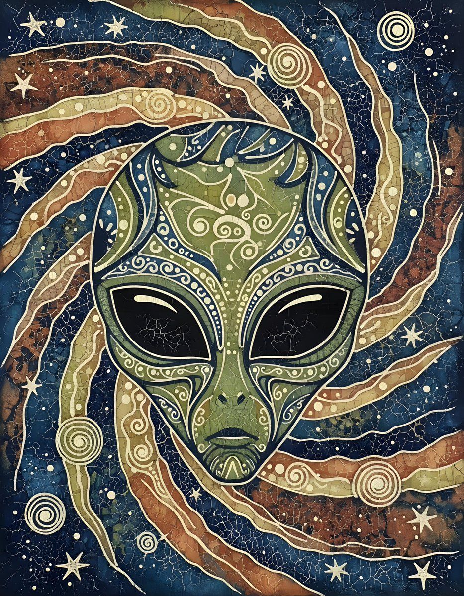 繁复绚丽的爪哇神话蜡染纹理